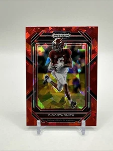 2023  Panini Eagles DeVonta Smith Rookie Parallel RED Cracked Ice - Picture 1 of 2