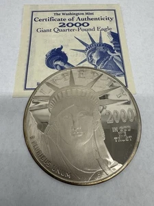 Washington Mint 2000 Giant Quarter Pound Eagle - Picture 1 of 7