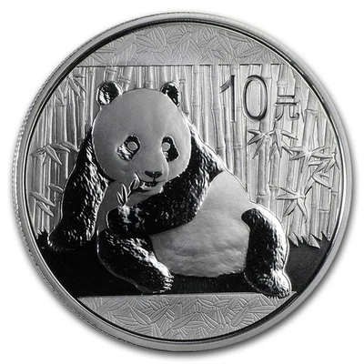 Moneda de plata Panda 2015 de 1 oz yenes gema BU cápsula original como nueva Foto 1 de 2