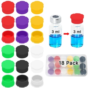 Aolamegs 18 Stück Fläschchenkappen für 3 ml Glasfläschchen, Mehrzweck Mehrweg Fläschchendeckel - Bild 1 von 8