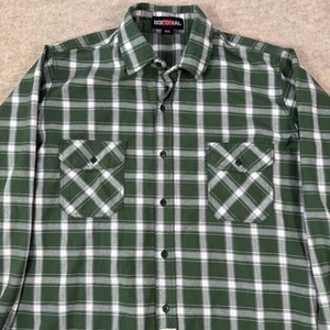 Bocomal FR Shirt Mens 2XL Green Plaid Button Up Flame Resistant CAT2 Work Wear - Picture 1 of 13