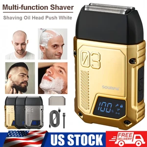3 Blade Electric Beard Shaver Razor Cordless Wet/Dry Trimmer Bladehead Shaver US - Picture 1 of 14