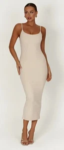 Abito Meshki donna L beige a costine foderato in maglia - Foto 1 di 10