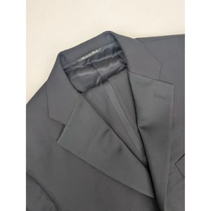 Canali Made In Italy Men's Black 100% Wool Two Piece Tuxedo Size 40S Pants 33x28 - Picture 1 of 13
