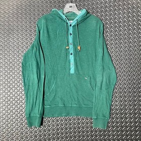 Vintage Nuon Green Henley Pullover Sweater Men's Casual Comfort Wear Size XL