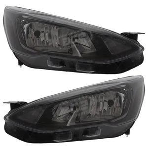 Ford Focus Mk4 2018-2022 Headlights Headlamps LED DRLs Black 1 Pair Left & Right - Picture 1 of 24