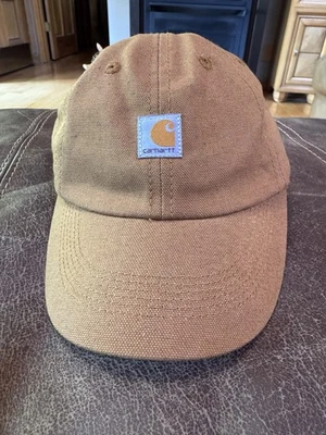 Boné chapéu Carhartt bebê infantil lona marrom tamanho único elástico ajuste flexível - Imagem 1 de 4