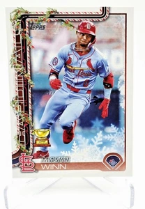 2025 Topps Holiday #H193 Masyn Winn GOLD ROOKIE CUP St Louis Cardinals  - Bild 1 von 2