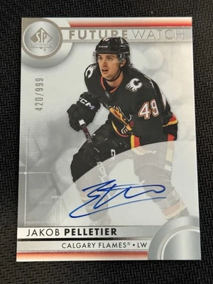 2023-24 SP Authentic Future Watch 420/999 Jakob Pelletier #114 Rookie Auto RC - Image 1 of 2