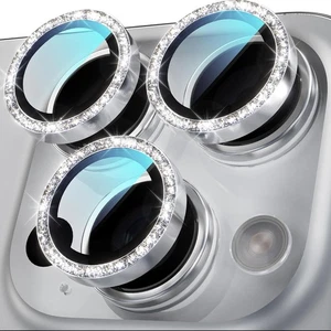 YWXTW iPhone 16 Pro/Pro Max Camera Lens Protector Bling White Titanium - Picture 1 of 5