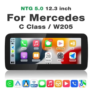 12.3" Linux Car Multimedia Player CarPlay for Mercedes W205 C-Class 2015–2018 - Picture 1 of 12