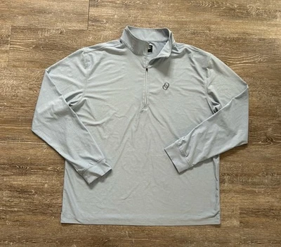 Straight Down Performance 1/4 Zip Pullover Sweater Light Blue Golf Mens XXL Logo - Image 1 of 4