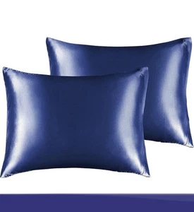BEDELITE Federa in Raso per Capelli e Pelle Confezione da 2 -13” x18” Taglia Bambino, Navy - Foto 1 di 3
