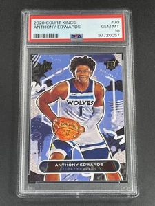ANTHONY EDWARDS 2020 PANINI COURT KINGS #70 ROOKIE CARD RC PSA 10 GEM NBA - Picture 1 of 4