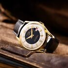 Vintage Allenby Watch Swiss Made 1960s Oryginalny stalowy męski zegarek na rękę 34,4 mm