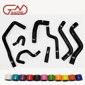 Fit VW Golf GTI MK2 1.8 8V PB 1987-1991 Silicone Radiator Heater Hoses Kit Black - Picture 1 of 12
