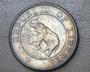 1961 Liberia 5 Cents Elephant - Picture 1 of 2