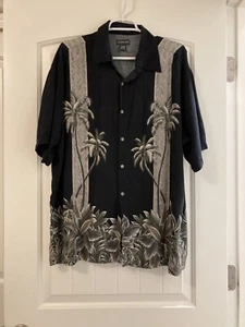Very Nice Black Island Style St John’s Bay Shirt SZ XL Soft - Picture 1 of 7