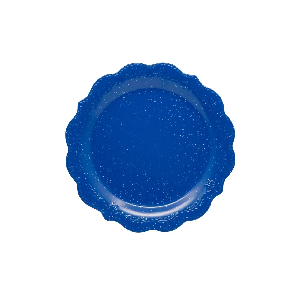 Pioneer Woman Melamine Juliette Cobalt Blue 2 PC Speckled Plates 10.7 in