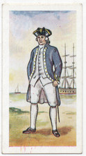 MORNING FOODS TRADE CARD BRITISH UNIFORMS 1954 No. 24 THE ROYAL NAVY