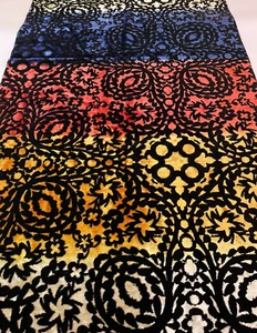 Designers Guild CHRISTIAN LACROIX Velvet FABRIC SAMPLE 55 x 26" Paseo Sunset - Picture 1 of 7