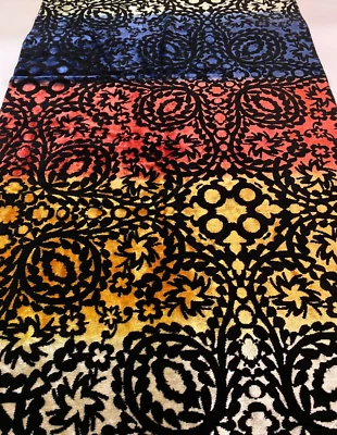 Designers Guild CHRISTIAN LACROIX Velvet FABRIC SAMPLE 55 x 26" Paseo Sunset - Image 1 of 4