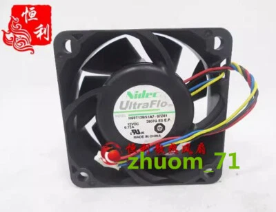 1PC NIDEC H60T12BS1A7-07Z61 12V 0.72A 6CM 6025 4-Pin cooling fan - Image 1 of 2