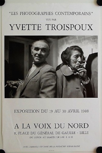 Photo Signée Yvette Troispoux - Portrait Par Willy Ronis Et André Kertész, Tirage Argentique 30x40 Cm, 1980