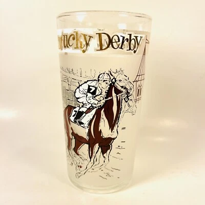 Kentucky Derby Glass 1963 Church Hill Downs oficial como nuevo vidrio de julep usado Foto 1 de 4
