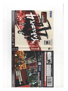Yakuza 4 PS3 ARTWORK ONLY Authentic - Picture 1 of 1