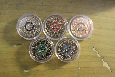 2016 rio olympic coins set of 5 in aunc - image 1 of 4