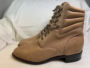Rare Justin Western Boots Mens Size 13 EE Tan Brown Soft Double Comfort Leather - Picture 1 of 12