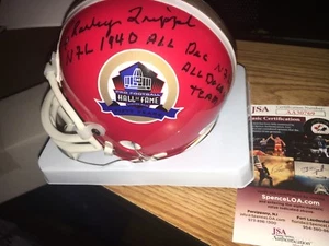 Charley Trippi 1940 All Decade Team HOFer Signed Hall of Fame mini Helmet JSA - Picture 1 of 1
