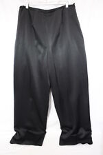 NWT JERRY LEWIS Classic Luxuries Black Shiny Dress Pants Womens Size L-B77