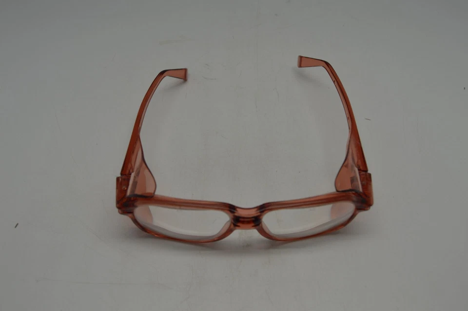 Gafas de seguridad ópticas americanas 8754 lente 54 puente 17 rojo clr sld steampunk Foto 1 de 4