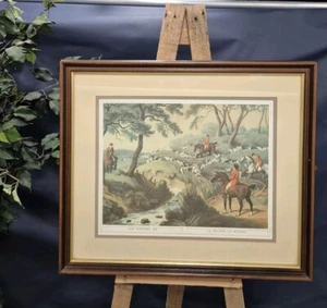 Vintage gerahmter Druck "Fuchsjagd Nr. 3 - La Chasse Au Renard" von James Godby - Bild 1 von 6