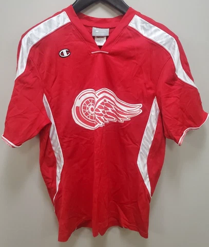 Champion Double Dry Youth Jersey Red Wings Howe Hockey Size S Small Red Cover