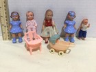 maison de poupée vintage en plastique personnes