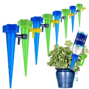 12 Self Watering Spikes Insert Automatic Plant Waterer with Slow Release Switch - Picture 1 of 7