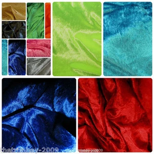 Crushed Velvet Fabric Craft Stretch Velour - Picture 1 of 22
