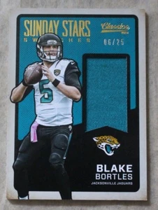 2016 Classics Blake Bortles Jacksonville Jaguars # 31 Sunday Stars Swatches /25 - Picture 1 of 2