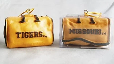 MISSOURI TIGERS  MIZZOU MIZZ 2 FOOTBALL BASKETBALL BAG CHRISTMAS ORNAMENT NEW Cover