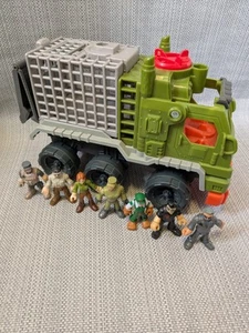Imaginext Jurassic World Dinosaur Hauler Toy Truck Cage Van with 7 Figures - Bild 1 von 3