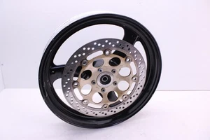 89-98 SUZUKI GS500E OEM FRONT WHEEL RIM  w/ ROTOR STRAIGHT - Picture 1 of 8