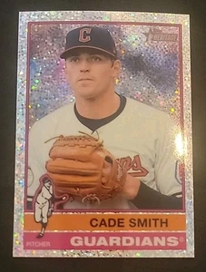 2025 Topps Heritage - Cade Smith #307 Chrome Silver Sparkle Refractor Guardians  - Picture 1 of 2