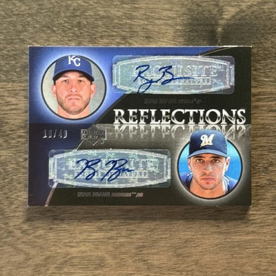 2007 Upper Deck Exquisite Signatures Reflections Ryan Braun #REF-RR /40 (AU, RC) - Image 1 of 3