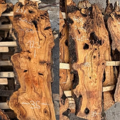Olivenholz Holz Bohle Brett Holzbrett Olive Eichenholz Eiche Epoxy Diele Deko - Bild 1 von 4