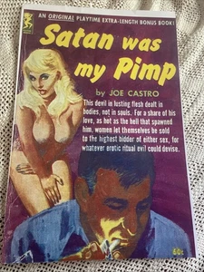 Satan Was My Pimp  12x18” 1964 Book-cover Art Reproduction Poster - Picture 1 of 3