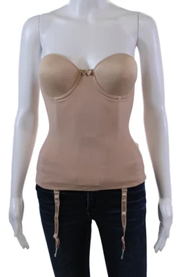 Bustier Va Bien feminino sem costura ampulheta push up nude tamanho 36DD - Imagem 1 de 4