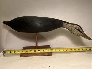 black duck decoy swimming feeding vintage john k jewell  - Picture 1 of 23